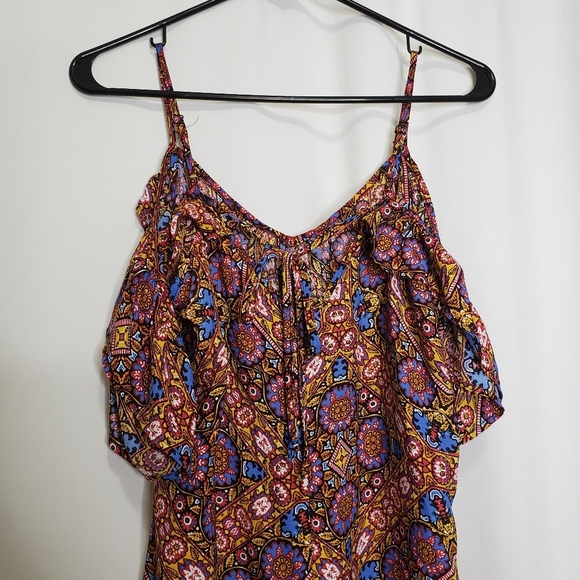 Xhilaration Floral Cold Shoulder Shift Dress - Picture 7 of 7